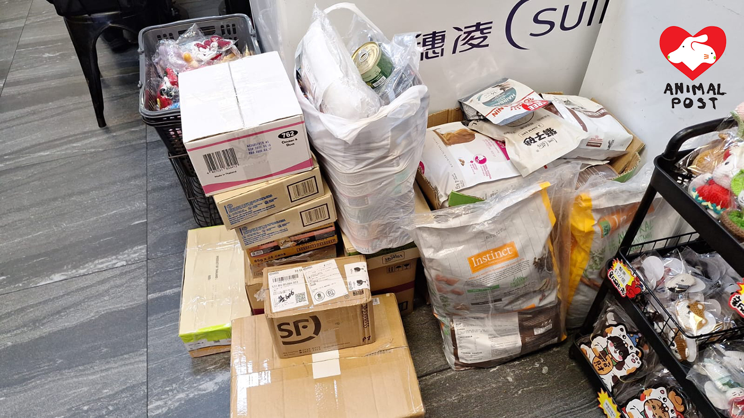 該店一直收集市民捐的貓糧,再派給該區餵貓婆婆餵街貓。