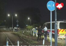 元朗壆圍南路女子駕單車倒斃路邊 警指曾被狗追趕及身有動物咬痕 惟閉路電視未拍攝到狗咬人